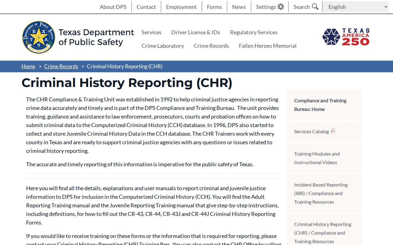 Texas CCH reporting flow after a Hemphill County arrest