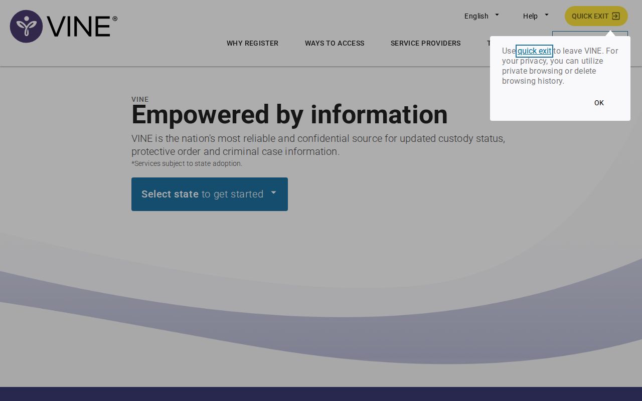 Custody notification resource for Hemphill County arrest records