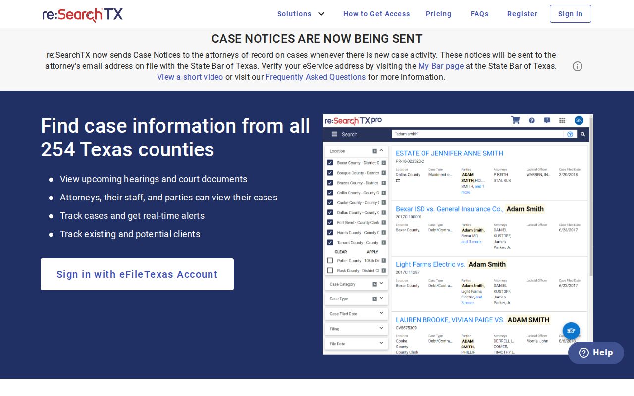 re SearchTX limitations for Hemphill County criminal cases