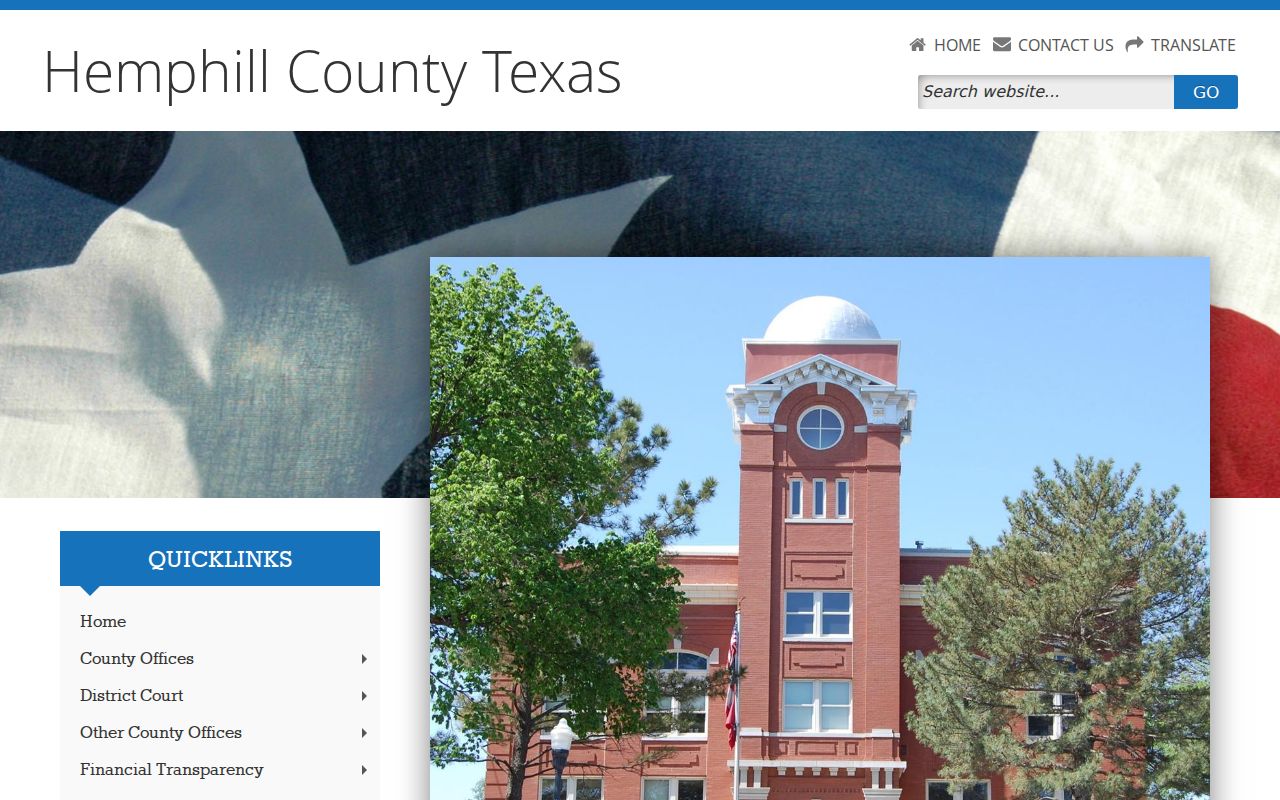 Hemphill County criminal history county government records directory