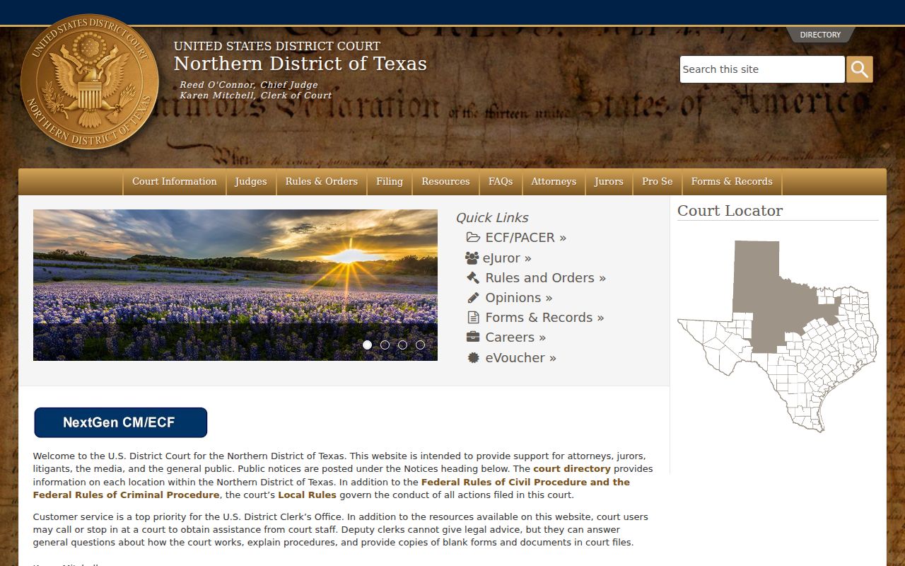 Hemphill County criminal records Northern District of Texas